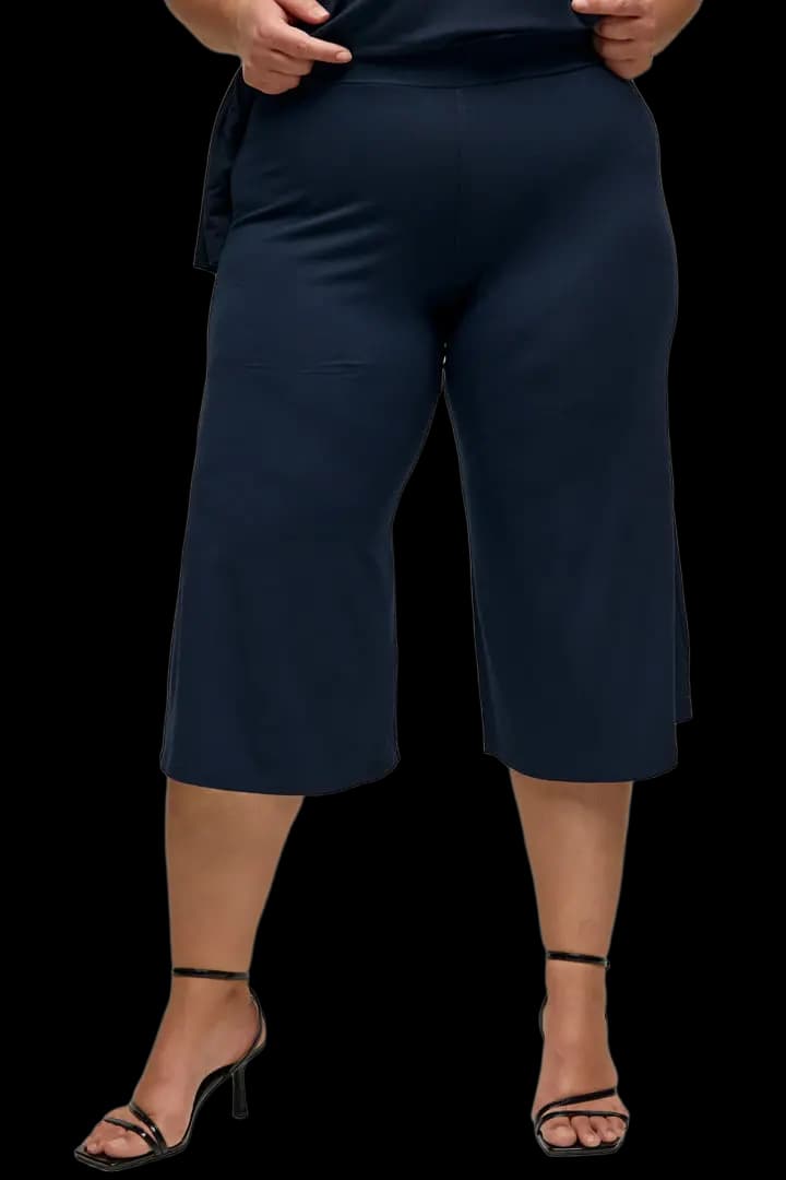 Ζιπ Κιλότ viscoze PLUS SIZE #1293 - Μπλε